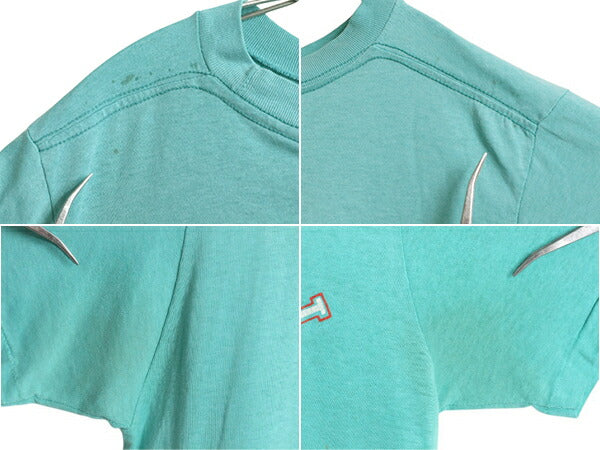 80s USA製 チャンピオン ドルフィンズ プリント Tシャツ メンズ XL 小さめ L / 古着 ヴィンテージ NFL アメフト マイアミ シングルステッチ