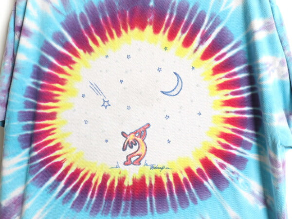 00s ココペリ アート イラスト 両面 プリント タイダイ Tシャツ メンズ L / オールド ネイティブ キャラクター グラフィック マルチカラー