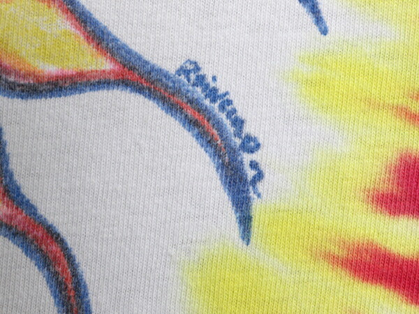 00s ココペリ アート イラスト 両面 プリント タイダイ Tシャツ メンズ L / オールド ネイティブ キャラクター グラフィック マルチカラー
