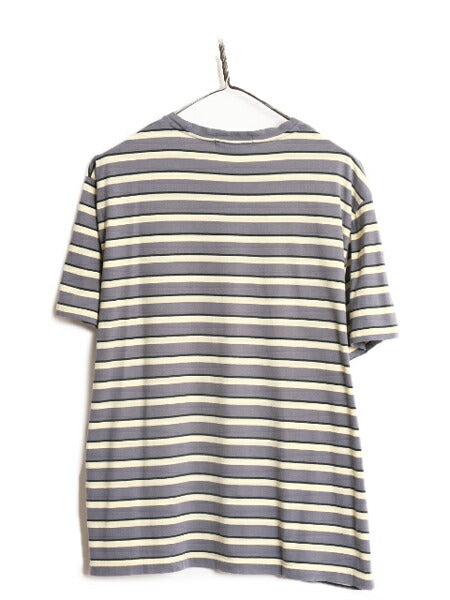 90s ポロ ラルフローレン ボーダー 半袖 Tシャツ メンズ XL / 90年代 オールド ボーダーT コットン ポニー無し マルチカラー 大きいサイズ