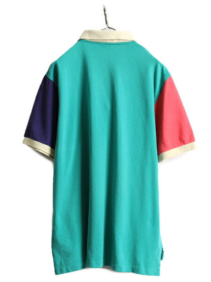 80s USA製 ブルックスブラザーズ クレイジー パターン 鹿の子 半袖 ポロシャツ メンズ XL / Brooks Brothers 80年代 ビンテージ 半袖シャツ
