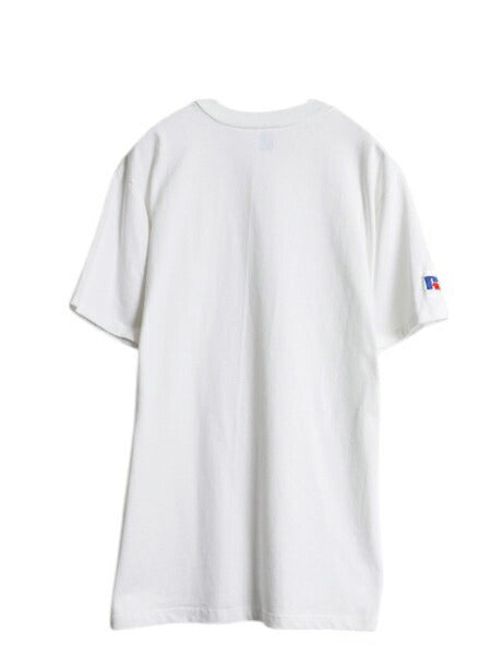 デッドストック 80s USA製 ラッセル 無地 Vネック 半袖 Tシャツ メンズ M / ヴィンテージ ワンポイント カットソー ブランク シンプル 白
