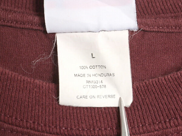 00s チャンピオン ハーバード カレッジ プリント 半袖 Tシャツ メンズ L 古着 オールド コットン ヘビーウェイト 目付き カットソー エンジ