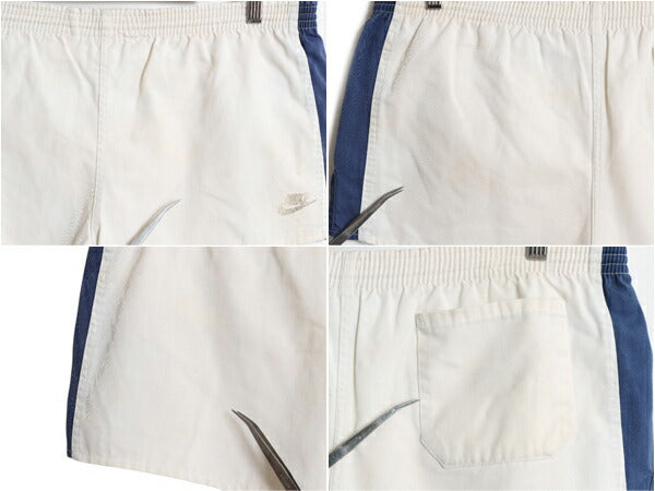 70s USA製 ナイキ トレーニング ショートパンツ メンズ レディース L ヴィンテージ オレンジタグ スウッシュ ワンポイント 短パン ショーツ
