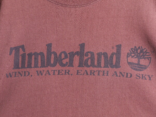 90s ティンバーランド ロゴ プリント 半袖 Tシャツ メンズ XXL 90年代 オールド Timberland アウトドア ヘビーウェイト 大きいサイズ 濃茶