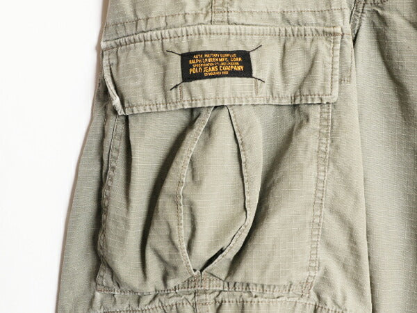 ラルフローレン カーゴ ショートパンツ メンズ 36 / 古着 ポロ POLO JEANS Co アーミー ショーツ 短パン ハーフパンツ M-65 リップストップ