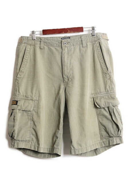 ラルフローレン カーゴ ショートパンツ メンズ 36 / 古着 ポロ POLO JEANS Co アーミー ショーツ 短パン ハーフパンツ M-65 リップストップ