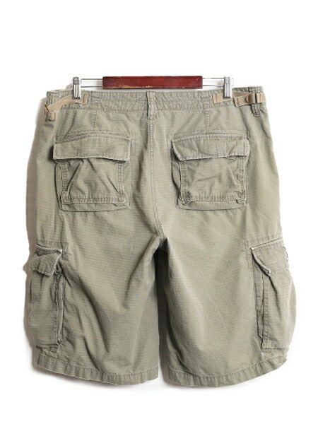 ラルフローレン カーゴ ショートパンツ メンズ 36 / 古着 ポロ POLO JEANS Co アーミー ショーツ 短パン ハーフパンツ M-65 リップストップ