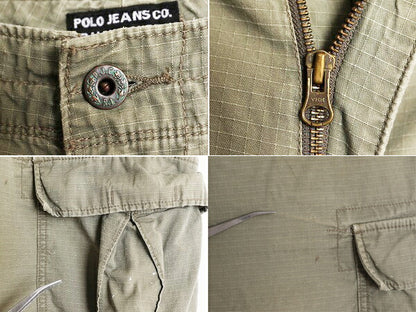 ラルフローレン カーゴ ショートパンツ メンズ 36 / 古着 ポロ POLO JEANS Co アーミー ショーツ 短パン ハーフパンツ M-65 リップストップ