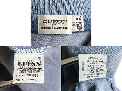 90s 大きいサイズ XL ■ ゲス マルシアーノ 鹿の子 半袖 ポロシャツ メンズ / 古着 GUESS MARCIANO 90年代 オールド 半袖シャツ ボックス
