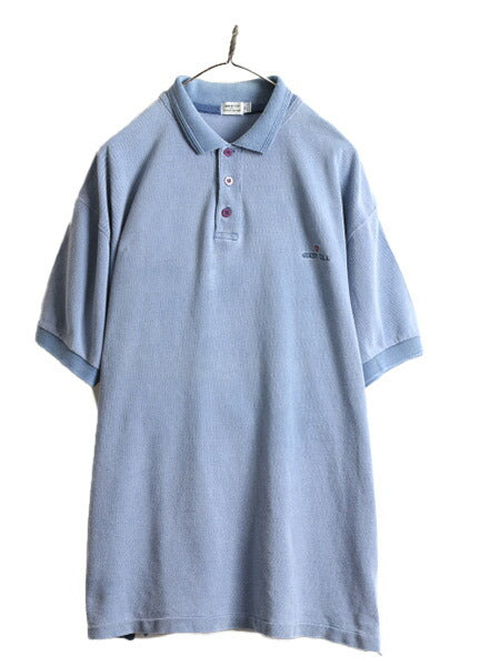 90s 大きいサイズ XL ■ ゲス マルシアーノ 鹿の子 半袖 ポロシャツ メンズ / 古着 GUESS MARCIANO 90年代 オールド 半袖シャツ ボックス