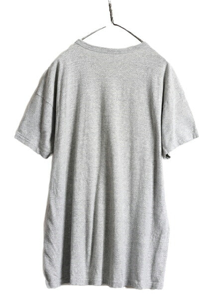 80s USA製 ■ チャンピオン 2段 カレッジ プリント 半袖 Tシャツ メンズ XXL / 80年代 Champion 88 12 霜降り シングルステッチ 杢 グレー