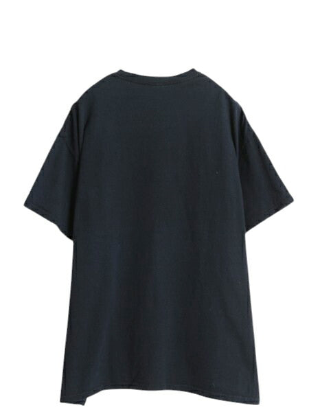 メタリカ スカル キャラクター イラスト プリント Tシャツ メンズ XL / バンド ロック メタル グラフィック アート ドクロ 大きいサイズ 黒