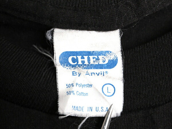デッドストック 80s USA製 アンビル 無地 半袖 Tシャツ メンズ L 小さめ M 程 古着 ヴィンテージ カットソー シングルステッチ ブランク 黒