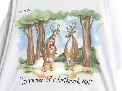 90s アニマル ジョーク イラスト プリント Tシャツ メンズ XL / 古着 オールド キャラクター アート ヘビーウェイト ホワイト 大きいサイズ