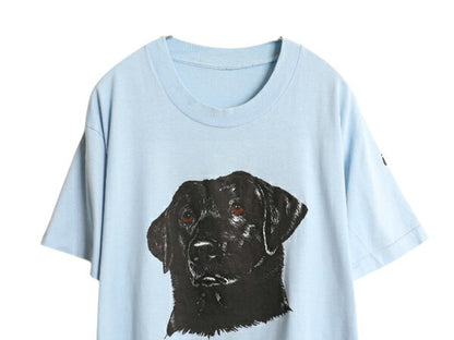 90s ドッグ アート イラスト プリント Tシャツ メンズ レディース XL 古着 オールド アニマル 犬 グラフィック キャラクター 大きいサイズ