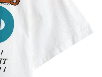90s USA製 ベア メッセージ イラスト プリント Tシャツ XL / オールド キャラクター アニマル グラフィック シングルステッチ 大きいサイズ
