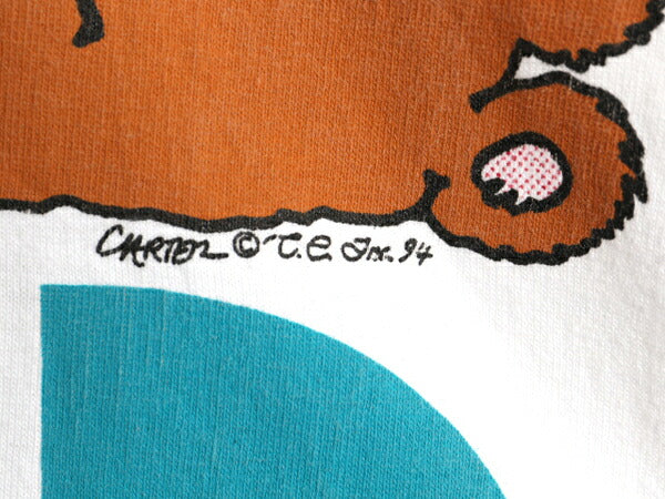 90s USA製 ベア メッセージ イラスト プリント Tシャツ XL / オールド キャラクター アニマル グラフィック シングルステッチ 大きいサイズ