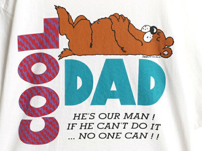 90s USA製 ベア メッセージ イラスト プリント Tシャツ XL / オールド キャラクター アニマル グラフィック シングルステッチ 大きいサイズ