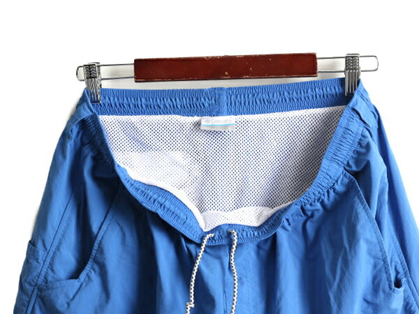 ■ コロンビア フィッシング ナイロン ショートパンツ メンズ L / 古着 Columbia スイム サーフ ショーツ 短パン 海パン PFG アウトドア 青