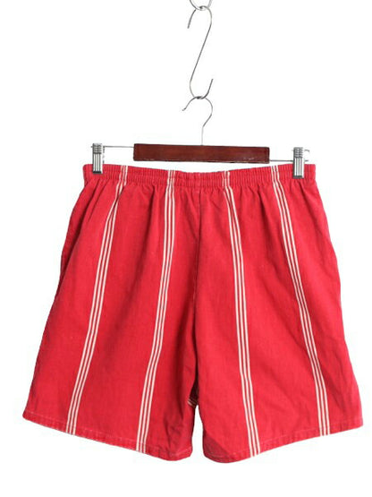 90s ポロ ラルフローレン ストライプ コットン ショートパンツ メンズ M オールド スイム ショーツ 水陸両用 短パン 海パン ワンポイント