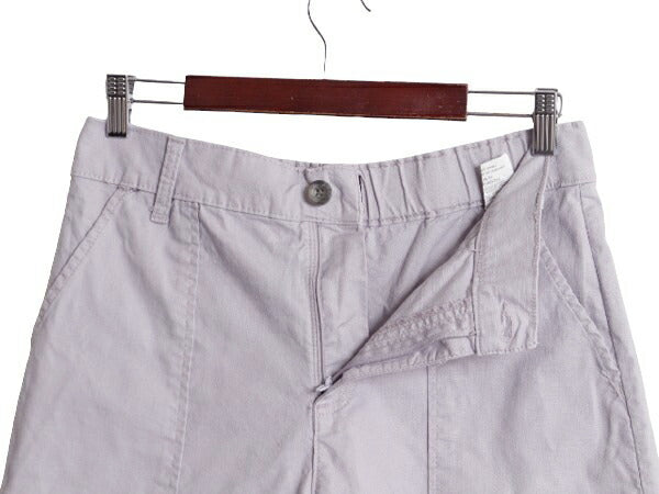 リー コットン ストレッチ ショートパンツ レディース M 古着 Lee ショーツ 短パン ノータック ミリタリー ベイカー タイプ  ワンポイント