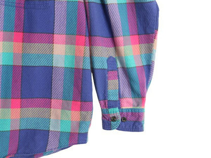 90s ドッカーズ リーバイス チェック 長袖 ボタンダウン シャツ メンズ L 古着 オールド LEVIS DOCKERS 長袖シャツ コットン ポケット付き