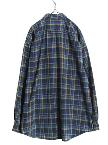 00s OLD GAP チェック ライト フランネル シャツ メンズ XL 古着 オールド ギャップ 長袖シャツ コットン ネル ポケット付き 大きいサイズ