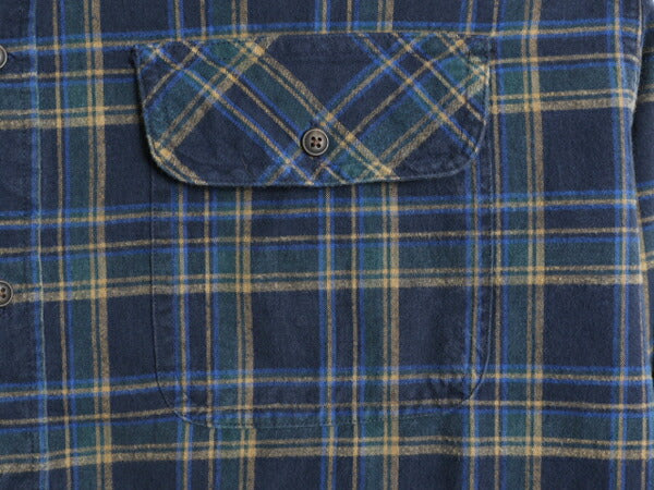 00s OLD GAP チェック ライト フランネル シャツ メンズ XL 古着 オールド ギャップ 長袖シャツ コットン ネル ポケット付き 大きいサイズ