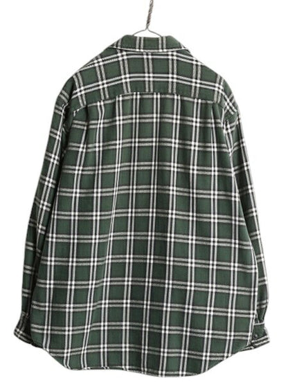 90s OLD GAP チェック ヘビー フランネル シャツ メンズ M / 古着 オールド ギャップ 長袖シャツ コットン ネル ポケット付き マルチカラー
