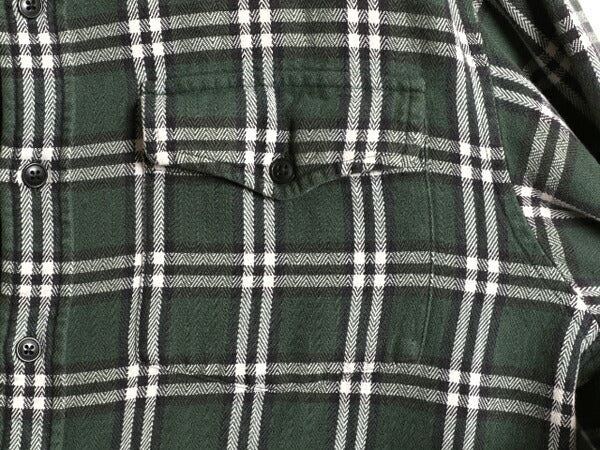 90s OLD GAP チェック ヘビー フランネル シャツ メンズ M / 古着 オールド ギャップ 長袖シャツ コットン ネル ポケット付き マルチカラー