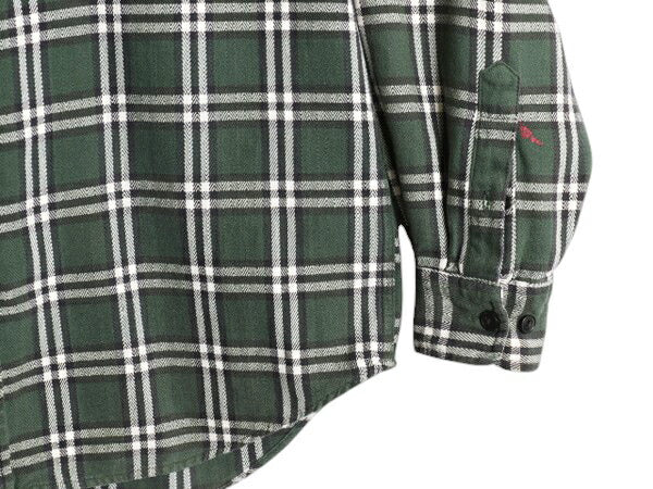 90s OLD GAP チェック ヘビー フランネル シャツ メンズ M / 古着 オールド ギャップ 長袖シャツ コットン ネル ポケット付き マルチカラー