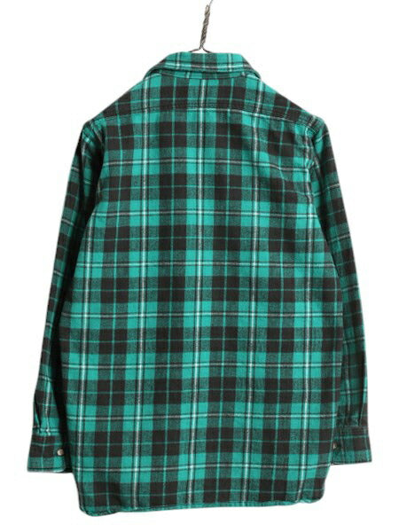 80s USA製 ウールリッチ チェック ヘビー フランネル シャツ メンズ M 古着 ヴィンテージ Woolrich 長袖シャツ コットン ネル ポケット付き
