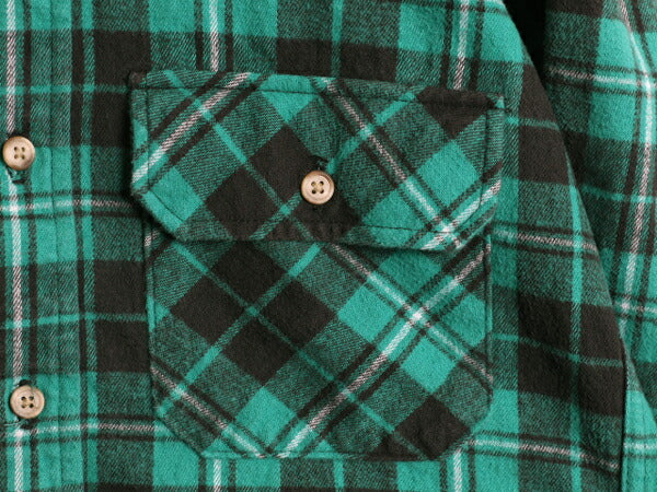 80s USA製 ウールリッチ チェック ヘビー フランネル シャツ メンズ M 古着 ヴィンテージ Woolrich 長袖シャツ コットン ネル ポケット付き