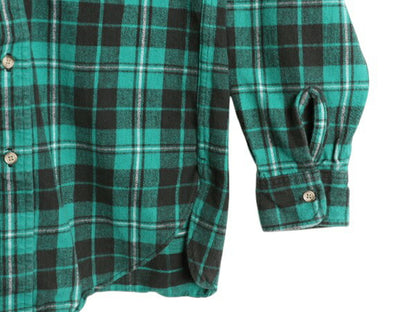 80s USA製 ウールリッチ チェック ヘビー フランネル シャツ メンズ M 古着 ヴィンテージ Woolrich 長袖シャツ コットン ネル ポケット付き