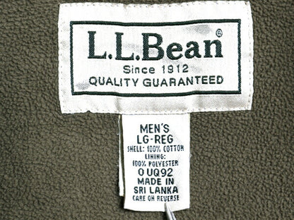 エルエルビーン 細畝 コーデュロイ シャツ ジャケット メンズ L 古着 LLBEAN アウトドア 無地 長袖シャツ フリース ライナー付き オリーブ