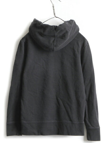 ■ ノースフェイス プリント スウェット フード パーカー ( レディース L ) The North Face アウトドア プルオーバー 裏起毛 黒 ブラック