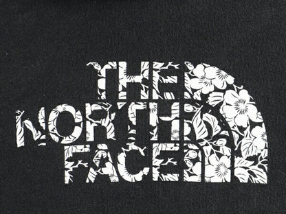 ■ ノースフェイス プリント スウェット フード パーカー ( レディース L ) The North Face アウトドア プルオーバー 裏起毛 黒 ブラック