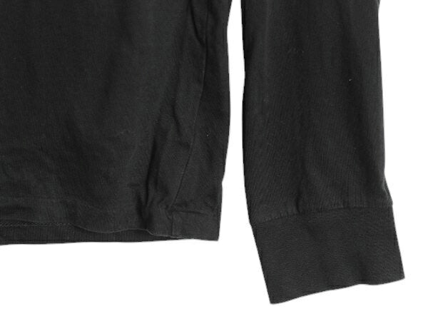 ポロ ラルフローレン 長袖 Tシャツ メンズ M / 古着 ロンT ロゴT コットン ワンポイント ロングスリーブ カットソー クルーネック ブラック