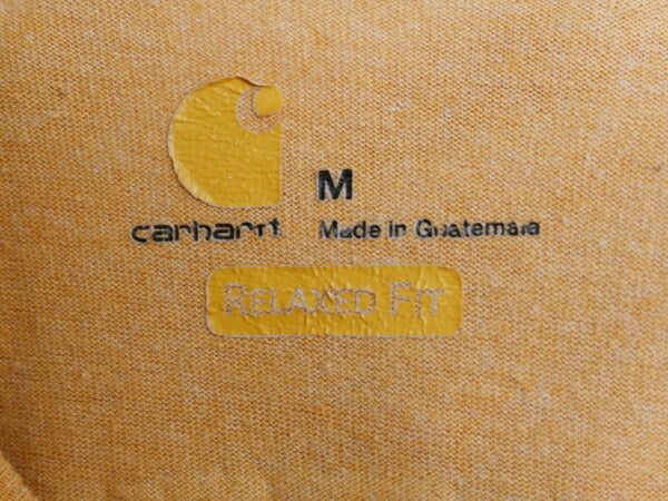 US企画 カーハート ポケット付き プリント 長袖 Tシャツ メンズ M CARHARTT ロンT ポケットT ロゴT プリントT ワンポイント ヘビーウェイト