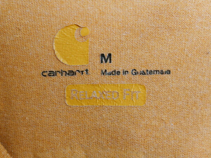 US企画 カーハート ポケット付き プリント 長袖 Tシャツ メンズ M CARHARTT ロンT ポケットT ロゴT プリントT ワンポイント ヘビーウェイト