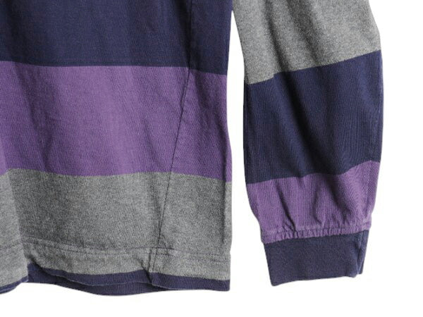 90s USA製 OLD GAP タートルネック ボーダー 長袖 Tシャツ メンズ M 古着 オールド ギャップ ラガーシャツ 素材 ヘビーウェイト ハイネック