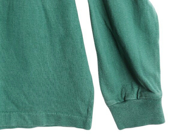 80s USA製 エルエルビーン モックネック ボーダー 長袖 Tシャツ メンズ レディース XL ヴィンテージ LLBEAN ロンT ラガーシャツ 素材 厚手