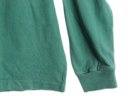 80s USA製 エルエルビーン モックネック ボーダー 長袖 Tシャツ メンズ レディース XL ヴィンテージ LLBEAN ロンT ラガーシャツ 素材 厚手
