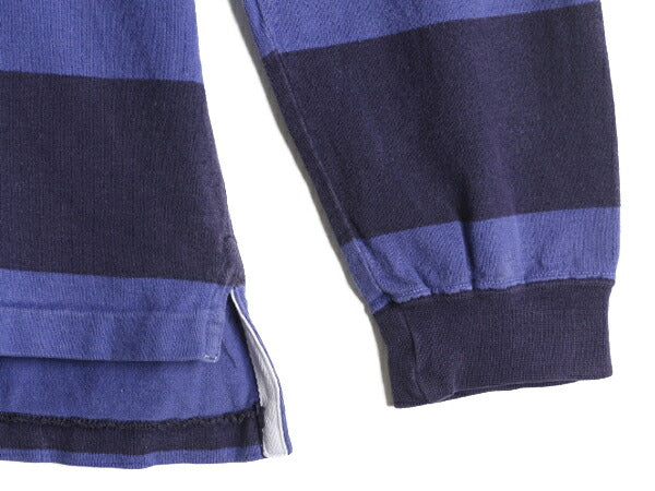80s エディーバウアー ボーダー 長袖 ラガー シャツ メンズ M / 80年代 ヴィンテージ Eddie Bauer ラグビーシャツ ヘビーウェイト 2トーン