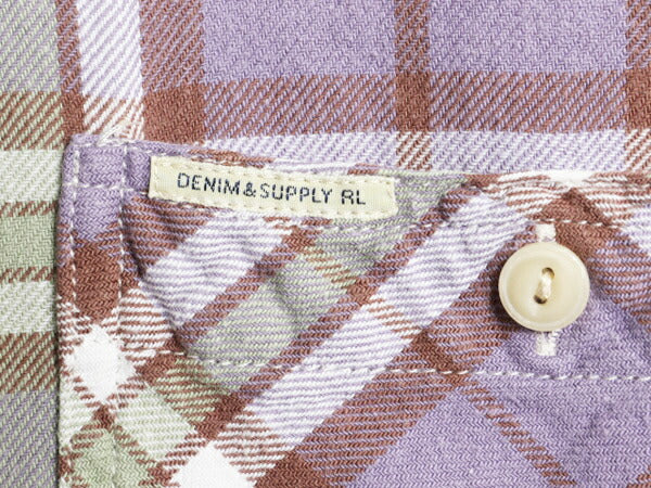 デニム&サプライ ラルフローレン チェック フランネル シャツ メンズ XL DENIM&SUPPLY ポロ ネルシャツ 長袖シャツ コットン 大きいサイズ