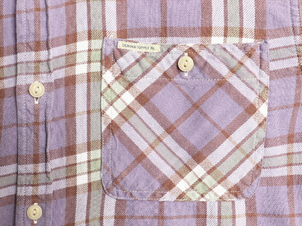 デニム&サプライ ラルフローレン チェック フランネル シャツ メンズ XL DENIM&SUPPLY ポロ ネルシャツ 長袖シャツ コットン 大きいサイズ