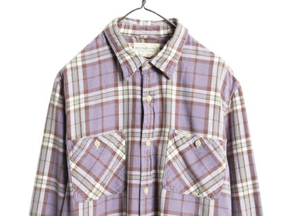 デニム&サプライ ラルフローレン チェック フランネル シャツ メンズ XL DENIM&SUPPLY ポロ ネルシャツ 長袖シャツ コットン 大きいサイズ