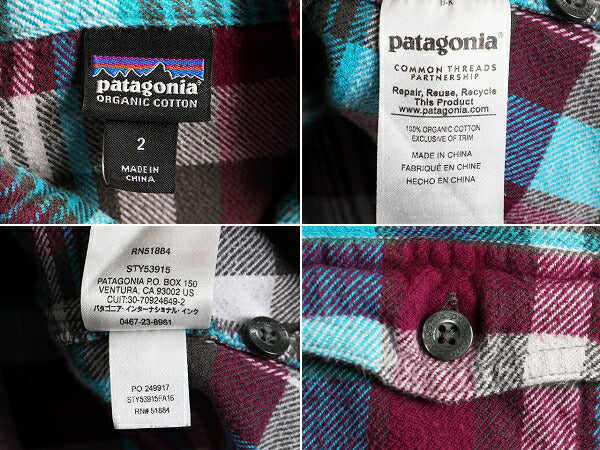 16年製 ■ パタゴニア ロングスリーブ フィヨルド フランネル 長袖 シャツ ( 2 レディース XS 程) Patagonia アウトドア ヘビー ネルシャツ
