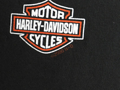 00s ハーレー ダビットソン 両面 プリント Tシャツ メンズ L 程/ 古着 オールド オフィシャル バイク メッセージ イラスト グラフィック 黒